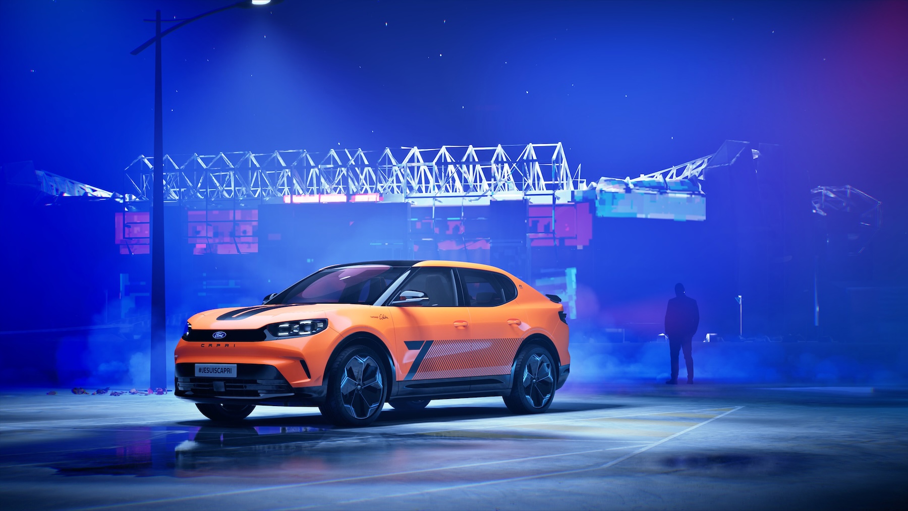 Ford s'associe à Éric Cantona pour cette série spéciale haute en couleur à l’effigie de « King Eric ». © Ford France