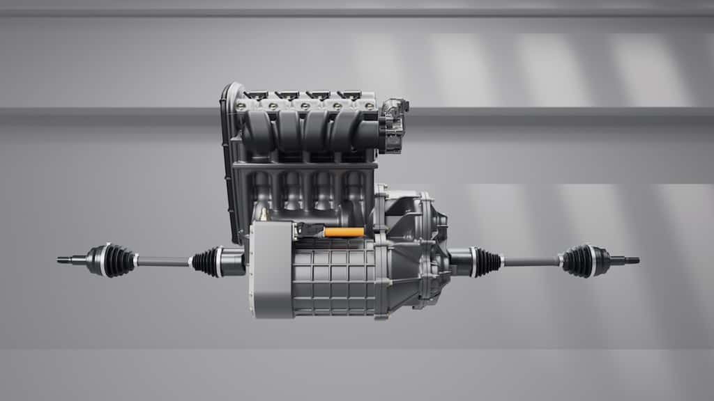 Ce moteur hybride peut s’adapter aux plateformes destinées aux voitures électriques. © Horse Powertrain