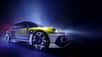 La R5 Turbo 3E reprend le code stylistique des voitures de rallye. © Renault